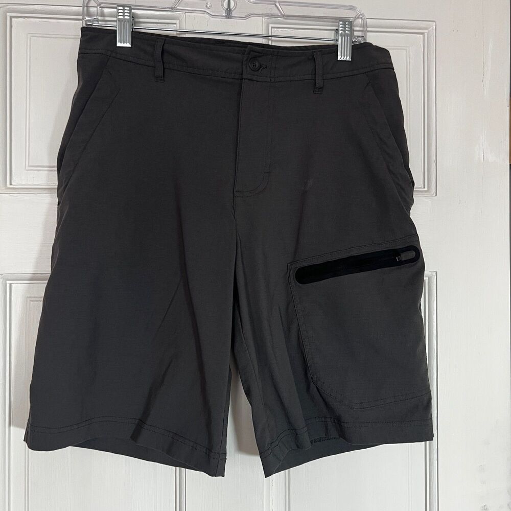 Champion Flat Front Gray Shorts Mens Size 30w Nylon/Spandex Blend